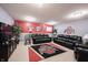 Finished basement provides a spacious and comfortable entertainment area at 12093 Ashland Dr, Fishers, IN 46037