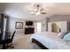 Open Primary bedroom showing the doorway to the bathroom and walk-in closet at 12093 Ashland Dr, Fishers, IN 46037