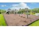 Community playground with multiple play structures, swings, and a wood chip surface, offering a fun space for children at 13896 Fernleaf Way, Carmel, IN 46033