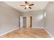 Bedroom with wood flooring and ceiling fan at 16071 Prince Ct, Noblesville, IN 46062