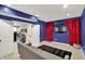Finished basement offers a comfortable seating area, TV, and access to additional spaces at 16316 Brookhollow Dr, Westfield, IN 46074