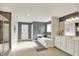Bright bathroom featuring a soaking tub, walk-in shower, and white vanity at 16316 Brookhollow Dr, Westfield, IN 46074