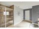 Bathroom featuring a walk-in shower and soaking tub at 16316 Brookhollow Dr, Westfield, IN 46074