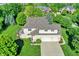 Beautiful two-story house with a three-car garage and a perfectly manicured lawn at 16316 Brookhollow Dr, Westfield, IN 46074