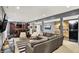 Finished basement featuring a bar area, comfortable seating, and modern decor at 16316 Brookhollow Dr, Westfield, IN 46074