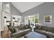Inviting living room area featuring a large window, comfortable seating, and an open floor plan at 16316 Brookhollow Dr, Westfield, IN 46074