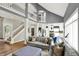 Grand living space showcases soaring ceilings, detailed columns, and an inviting open floor plan at 16316 Brookhollow Dr, Westfield, IN 46074
