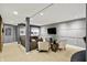Basement featuring comfortable seating, TV, and an open layout at 16316 Brookhollow Dr, Westfield, IN 46074