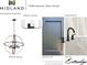The home's primary bathroom selections, including the lighting, cabinetry color, and shower wall and floor tile at 17339 Newton Main St, Westfield, IN 46074