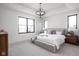 This modern bedroom features neutral tones, carpet floors, and natural light at 17339 Newton Main St, Westfield, IN 46074