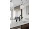 Kitchen island featuring a stainless steel sink with modern faucet at 17339 Newton Main St, Westfield, IN 46074