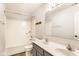 Bathroom featuring double sinks and a shower-tub combo at 197 Ceejay Dr, Greenwood, IN 46142