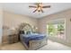 Cozy bedroom featuring a plush bed, bedside tables, and natural light from a window at 2075 Rhettsbury St, Carmel, IN 46032