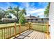 This is a nice view of the back deck and large fenced in yard on this cute home at 2936 N Gladstone Ave, Indianapolis, IN 46218