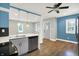 This kitchen features stainless steel appliances, and an open layout with a view into the dining area at 2936 N Gladstone Ave, Indianapolis, IN 46218