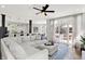 This living room features an open floor plan and direct access to the outdoor living space at 3398 Nottinghill Blvd, Plainfield, IN 46168
