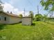 Spacious backyard featuring well-maintained lawn and a shed for storage solutions at 3538 Whalen Ave, Indianapolis, IN 46227