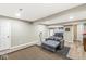 Large finished basement offering versatile space with modern flooring and neutral walls at 5671 Glass Chimney Ln, Indianapolis, IN 46235