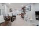 Spacious finished basement featuring a play area, media console, and leather furniture at 60 E Poplar St, Zionsville, IN 46077