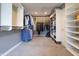 Large walk-in closet with organized shelving and hanging racks for optimal storage and convenience at 876 Box Turtle Ct, Columbus, IN 47201