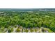 An aerial view of a neighborhood, bordering expansive woodlands, offering a serene living environment at 1124 Enchanted View Dr, Mooresville, IN 46158