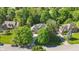 Picturesque aerial view of a home nestled among mature trees in a quiet residential neighborhood at 12335 Old Stone Dr, Indianapolis, IN 46236