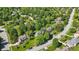 Overhead shot of a neighborhood street amid lush, mature trees and well-manicured lawns at 12335 Old Stone Dr, Indianapolis, IN 46236