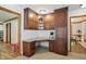 Functional home office space with custom cabinetry, granite countertop and great natural light at 12335 Old Stone Dr, Indianapolis, IN 46236