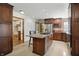 Gourmet kitchen offers center island, stainless steel appliances, and ample cabinetry at 12335 Old Stone Dr, Indianapolis, IN 46236