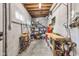 Unfinished basement with exposed ceiling, block walls, and unfinished floors at 1322 Marlowe Ave, Indianapolis, IN 46202