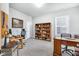 Functional home office with ample space, built-in shelving, and great natural light at 1322 Marlowe Ave, Indianapolis, IN 46202