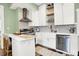 Bright kitchen with white cabinetry, stainless steel appliances, and a stylish island at 1333 Spann Ave, Indianapolis, IN 46203