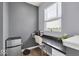 Office space with a view from the window, mini fridge, and beverage station at 13495 Forest Glade Dr, Fishers, IN 46037
