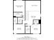 Second floor plan featuring three bedrooms, walk in closets and two bathrooms with dimensions at 15411 Wandering Way, Noblesville, IN 46060
