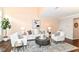 Comfortable living room with a high ceiling and coordinated furniture at 15411 Wandering Way, Noblesville, IN 46060