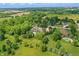 Expansive aerial view of estate homes with lush green lawns, mature trees, and sparkling in-ground swimming pools at 20170 Starlight Ct, Noblesville, IN 46062