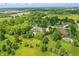 Expansive aerial view of estate homes with lush green lawns, mature trees, and sparkling in-ground swimming pools at 20170 Starlight Ct, Noblesville, IN 46062