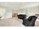 Spacious finished basement with neutral carpeting, natural light and comfortable seating area at 20170 Starlight Ct, Noblesville, IN 46062