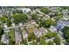 Neighborhood aerial view showcasing beautiful homes and large trees, offering a serene residential landscape at 2448 Broadway St, Indianapolis, IN 46205