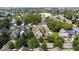 Neighborhood aerial view featuring cozy homes surrounded by lush trees, offering a serene residential landscape at 2448 Broadway St, Indianapolis, IN 46205