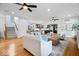 Spacious open-concept living room flowing into modern kitchen with plenty of natural light at 2448 Broadway St, Indianapolis, IN 46205