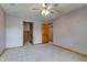 Empty bedroom features neutral carpet, paint and wood trim at 286 N Greenbriar Dr, Greenwood, IN 46142