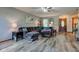 Inviting living room with a plush sectional sofa, stylish decor, and durable wood-look flooring at 286 N Greenbriar Dr, Greenwood, IN 46142