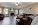 Inviting living room with fireplace, large sectional sofa, and natural light from windows at 286 N Greenbriar Dr, Greenwood, IN 46142