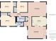 Detailed floor plan showcasing the layout of the bedrooms, kitchen, and living spaces at 3400 Debra Dr, Anderson, IN 46012