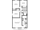 Upstairs floor plan displaying the primary bedroom, secondary bedrooms and bathroom layout at 3479 Sugar Loaf Ct, Carmel, IN 46033