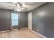Bedroom with a ceiling fan and a window that provides natural light at 3898 Chelsea Ter, Greenwood, IN 46143