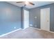 Bedroom with neutral carpet and a ceiling fan at 3898 Chelsea Ter, Greenwood, IN 46143