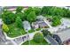 Aerial view of homes in a neighborhood, with lush trees and well-maintained properties at 514 Dorman St, Indianapolis, IN 46202