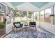 Bright sunroom with lots of natural light, complemented by a blue accent rug and two cozy chairs at 6789 Passage Cir, Indianapolis, IN 46250